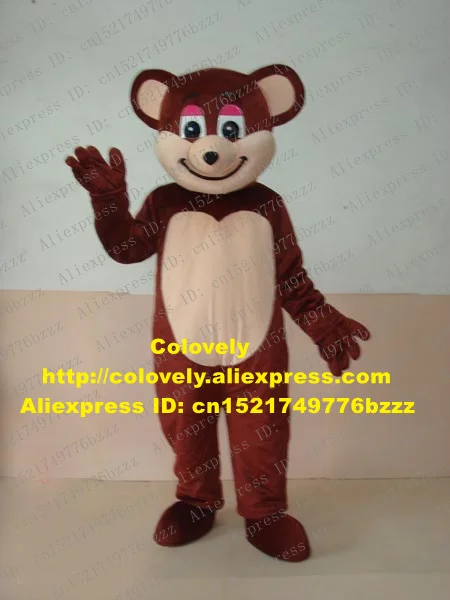 Подобный костюм коричневого медведя маскарадный Mascotte Ursus Arctos с большими черными