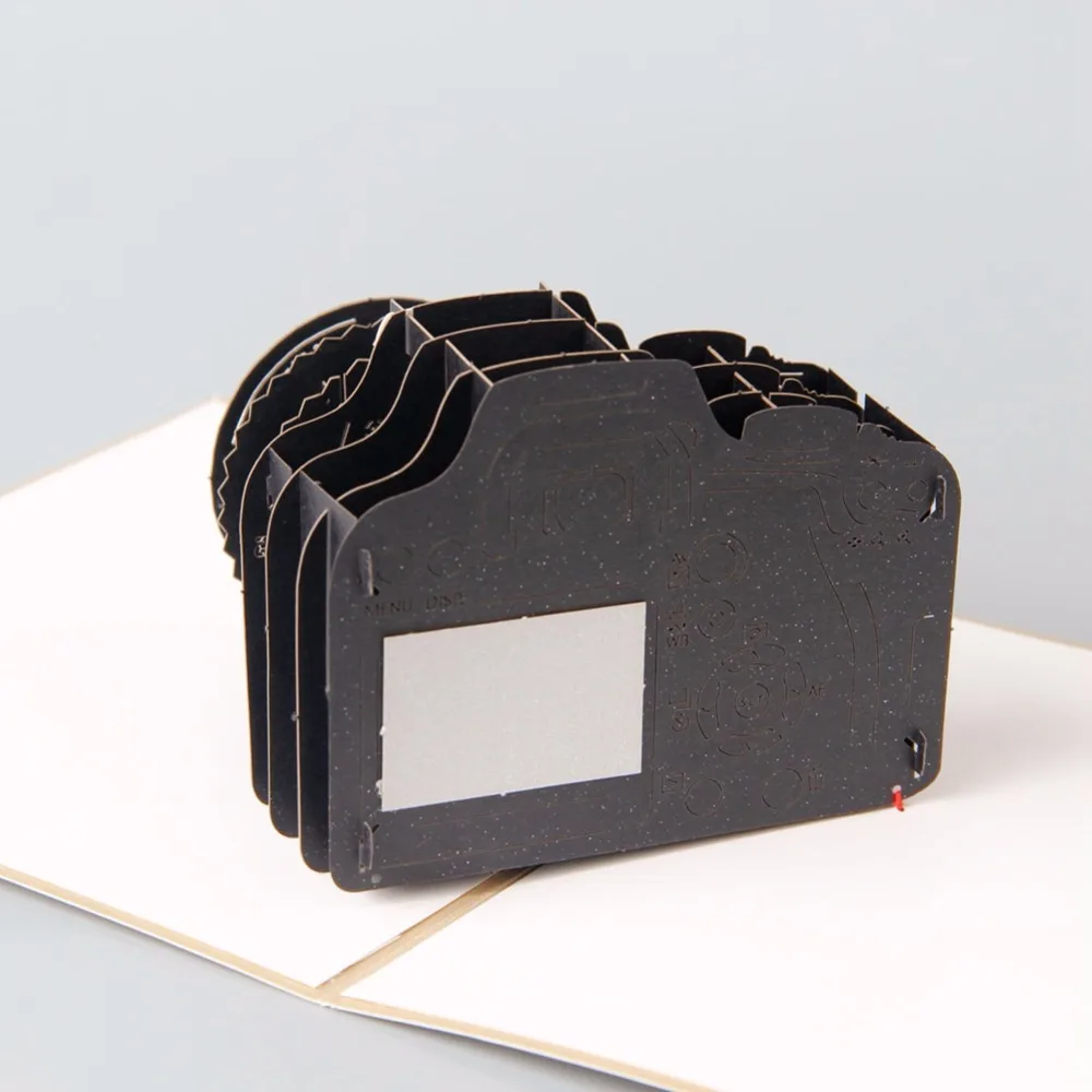 Камера 3D всплывающие поздравление с днем рождения карты конвертом открытка на