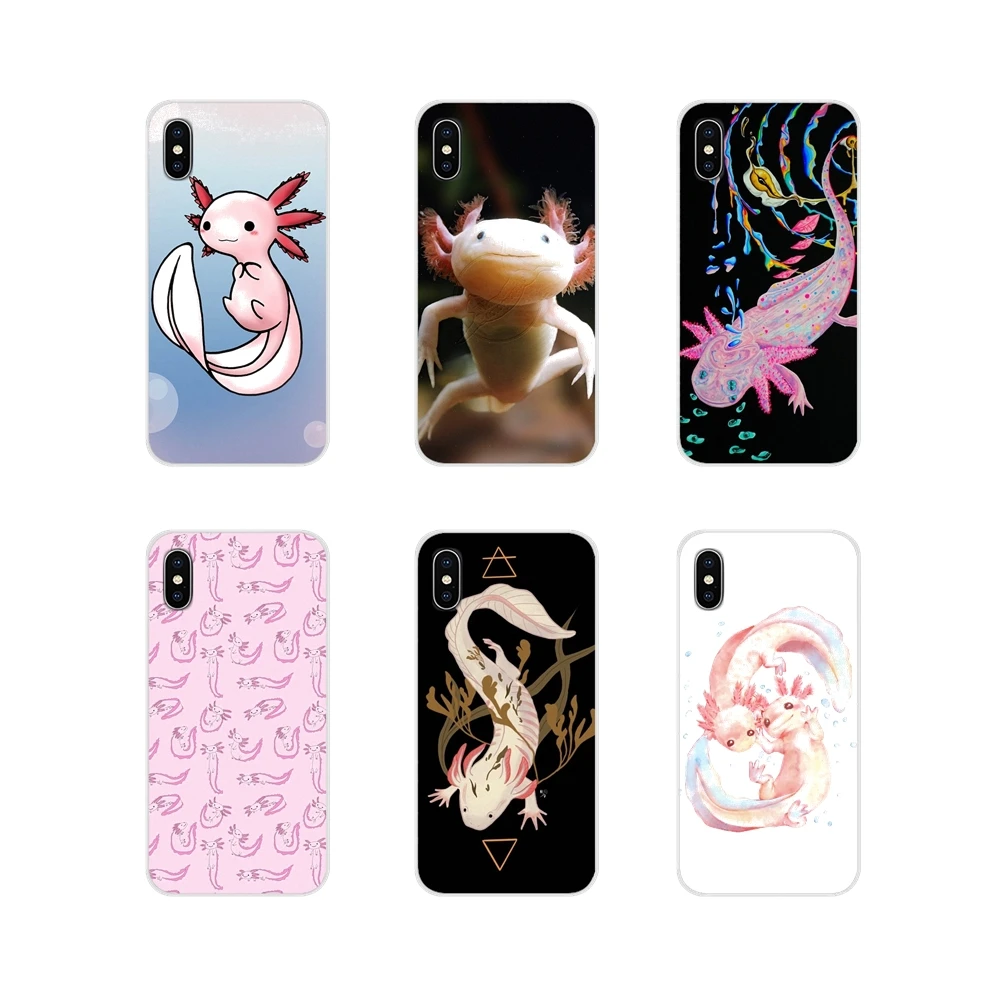 Для Apple iPhone X XR XS MAX 4 4S 5 5S 5C SE 6 6S 7 8 Plus ipod touch восхитительные аксессуары Axolotls чехлы для
