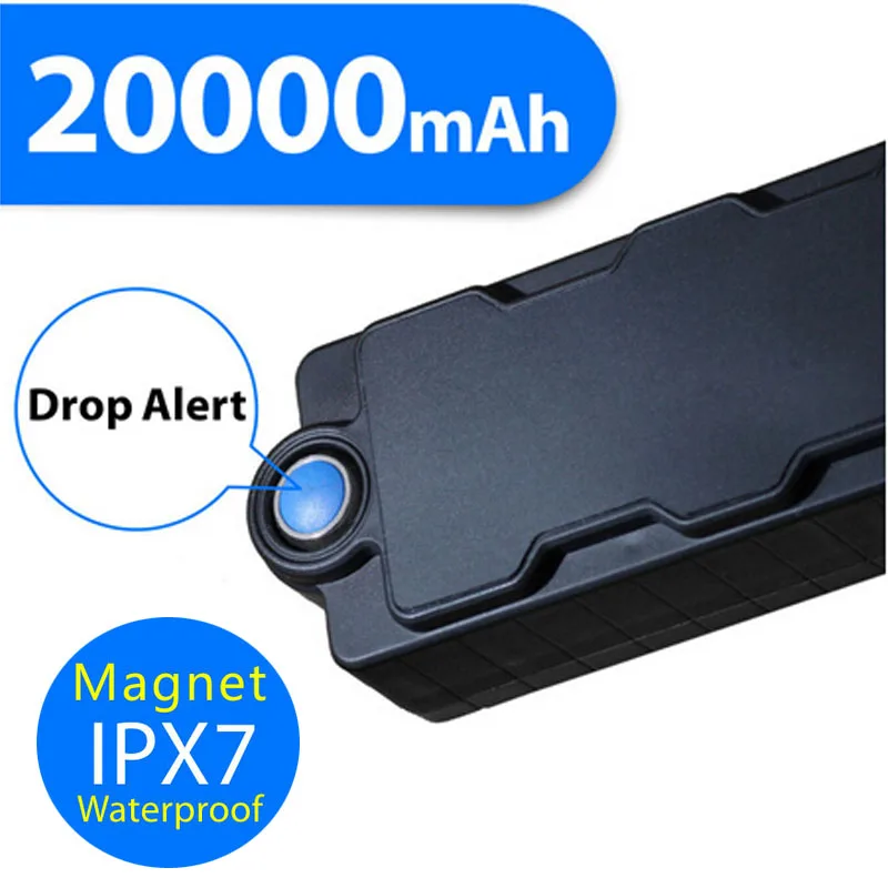 WCDMA 3g 2G 20000mAh водонепроницаемый магнитный Внешний аккумулятор со скрытым gps