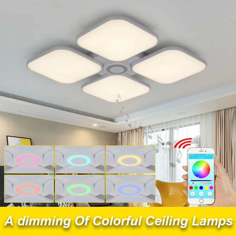 Светильник Celing лампа холодного и теплого белого света с Bluetooth музыкальный