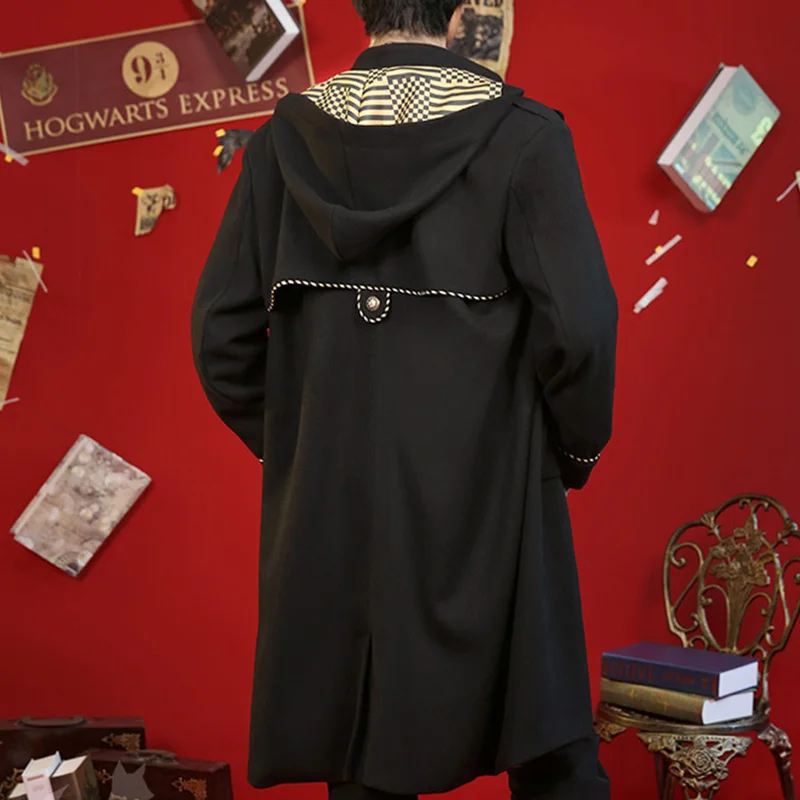 Hufflepuff, костюмы для косплея колледжа, шарф, Тренч, куртки, пальто, юбка для женщин, девочек, мальчиков, вечерние, для школы, Волшебная Одежда