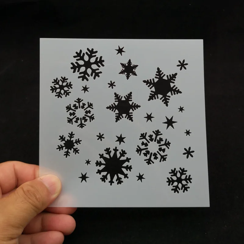 

13*13 Snowflake pvc Layering Stencils for Diy scrapbook coloring,painting stencil,home decor diy etc. Product image
