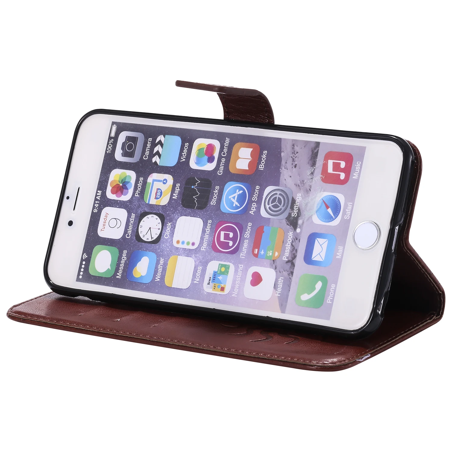 Чехол книжка для Apple iPhone 6 Plus кошелек из искусственной кожи Магнитный чехол