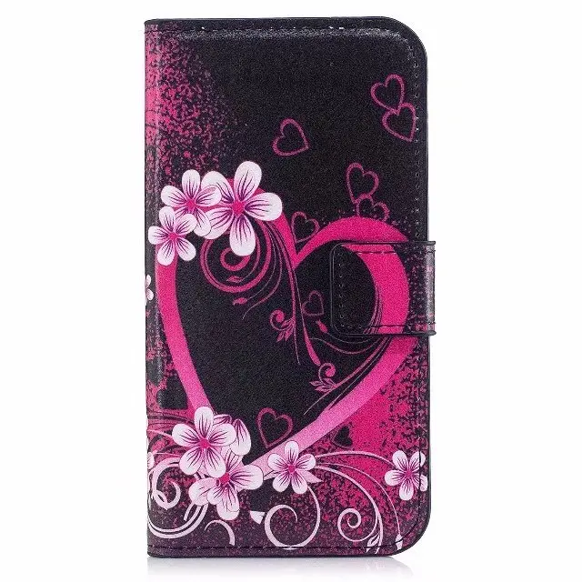 Кожаный чехол бумажник для Huawei Y7 2017/Y5 2017/Y3 2017 50 шт./лот Бабочка сердце Зебра