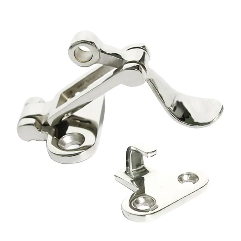 1 Set Fastener Clamp For Boat Marine Hatch Anti-Rattle Latch Silver Hardware Hinge Buckle Stainless Steel Locker