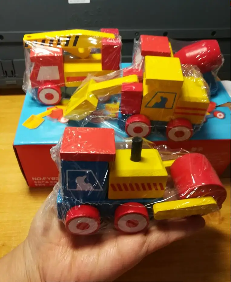 4 шт./комплект детский деревянный автомобиль конструктор|wood car model|car modelwooden |