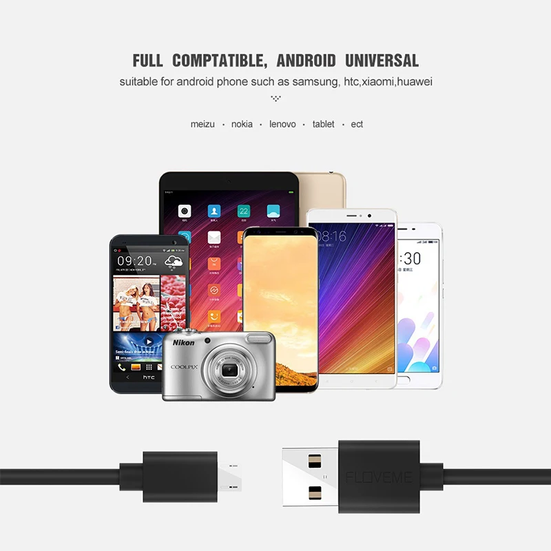 CXV быстрое зарядное устройство Micro USB кабель 1 м 2 для передачи данных Samsung HTC LG Huawei