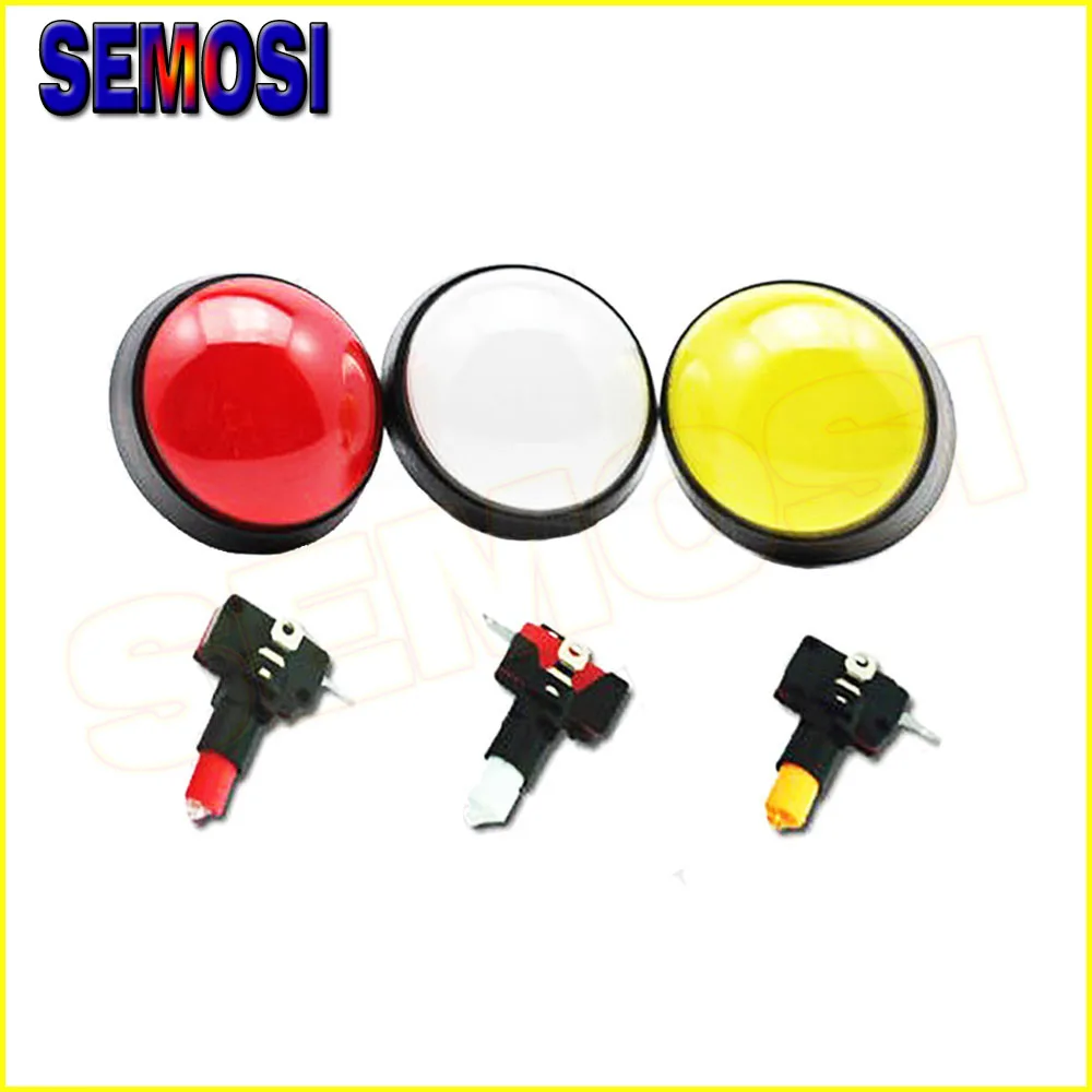 50PCS/Pack 12V LED Illuminated Arcade Button 100mm Big Dome Push Buttons with Micro Switch | Спорт и развлечения