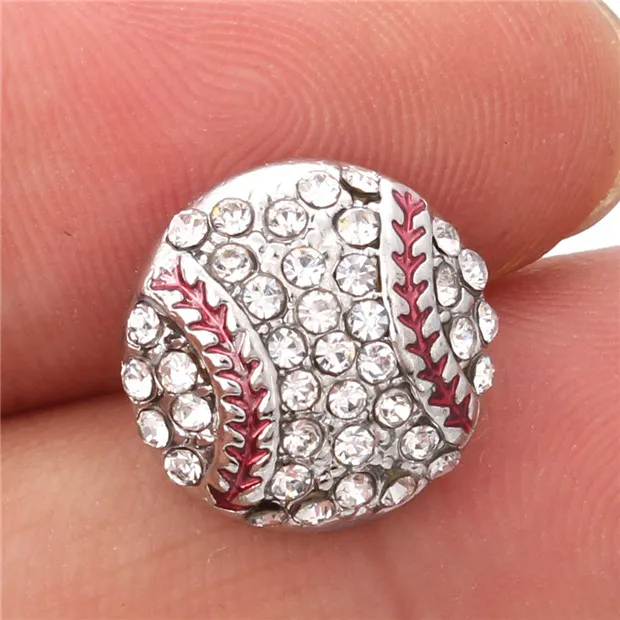 6 шт./лот новые ювелирные украшения бейсбол Софтбол кнопки 18 мм браслет браслеты