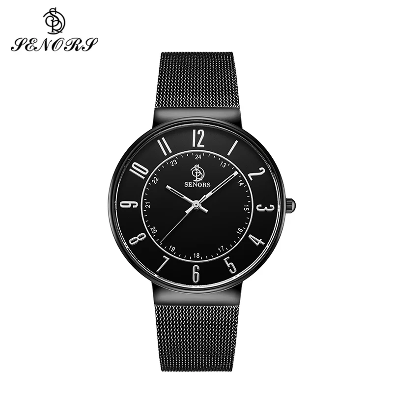 Часы наручные SENORS Мужские кварцевые брендовые Роскошные с браслетом|wristwatch