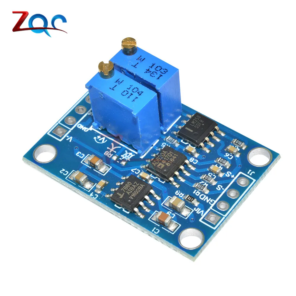 AD620 мкВ мВ Напряжение усилитель сигнала инструментария плате модуля 3-12VDC