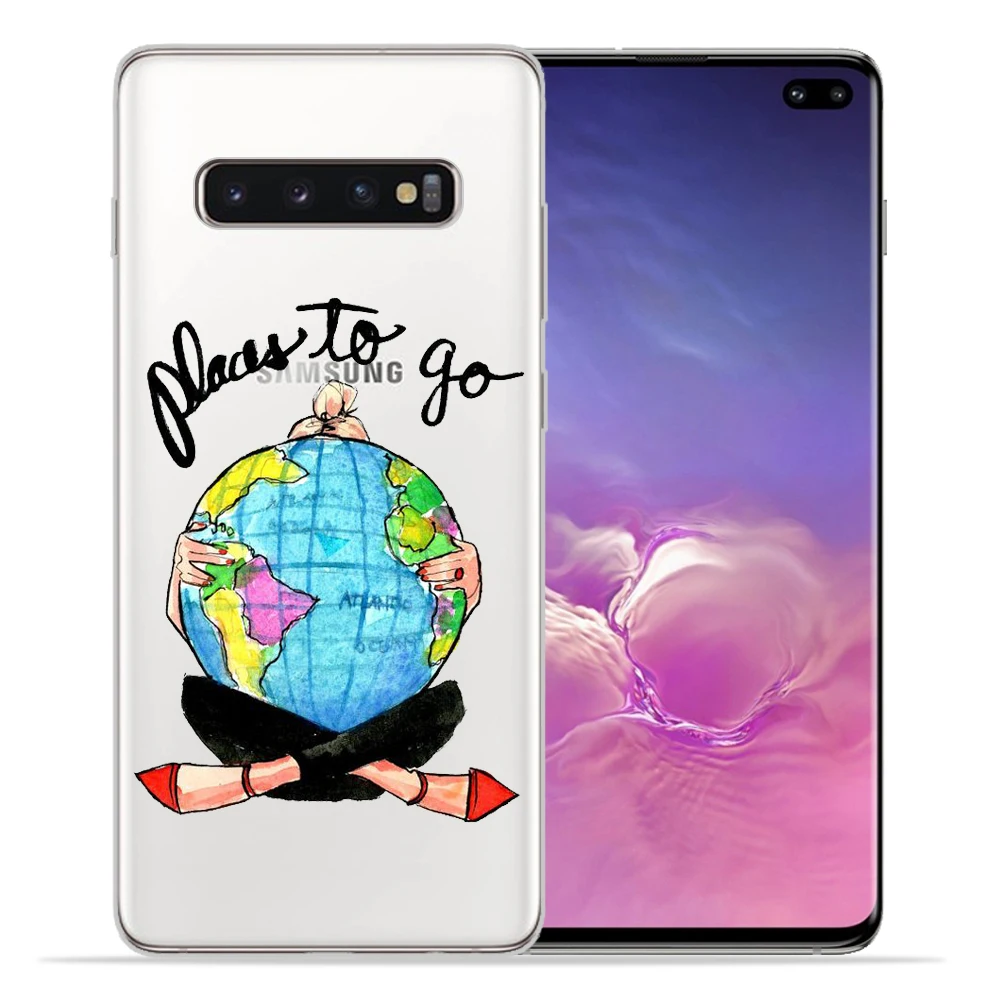 Мягкий силиконовый чехол для крышки samsung Galaxy S9 S8 S10 плюс S7 S6 край S10 Lite модная одежда для девочек для samsung Note9 8 Защитная крышка