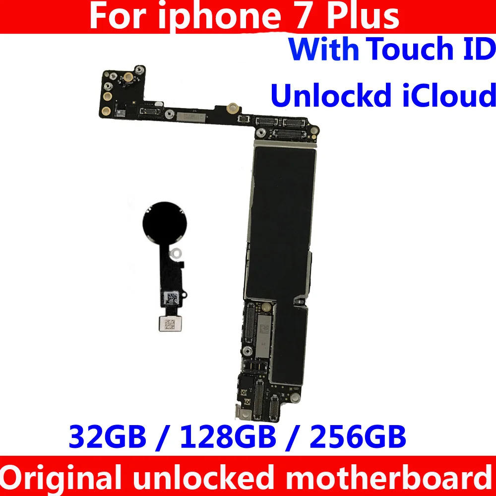 Бесплатная доставка Чистая iCloud для iphone 7Plus материнская плата с/без touch ID