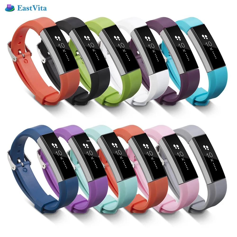 

EastVita силиконовый сменный Браслет Ремешок Для Fitbit Alta трекер сенсорный браслет спортивные часы ремешок черный синий 10 цветов