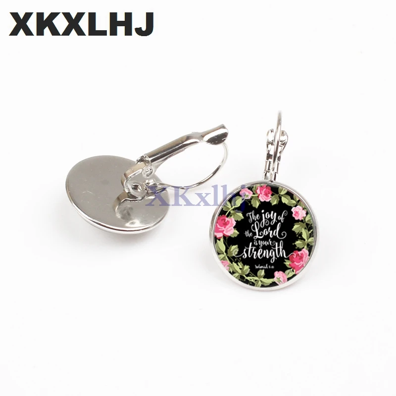 XKXLHJ Bible Poetry Earrings God on her she will not degenerate into a female Christian faith gift | Украшения и аксессуары
