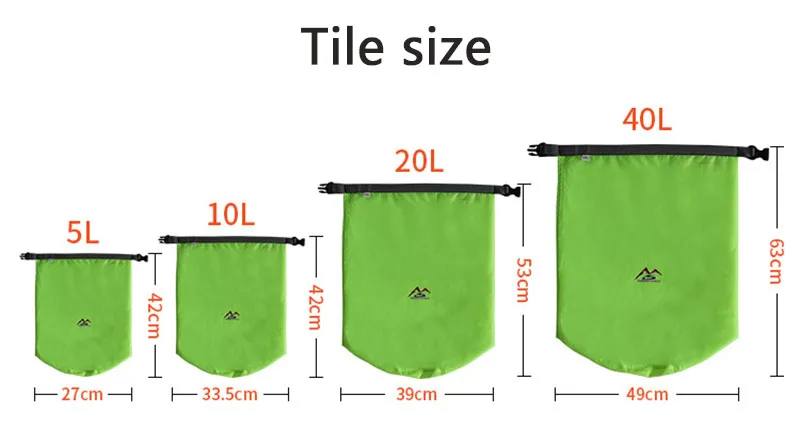 5L/10L/20L/40L/70 открытый сухой водонепроницаемый мешок сухой мешок водонепроницаемый плавающий сухой шестерни сумки для гребли рыбалки рафтинг плавание