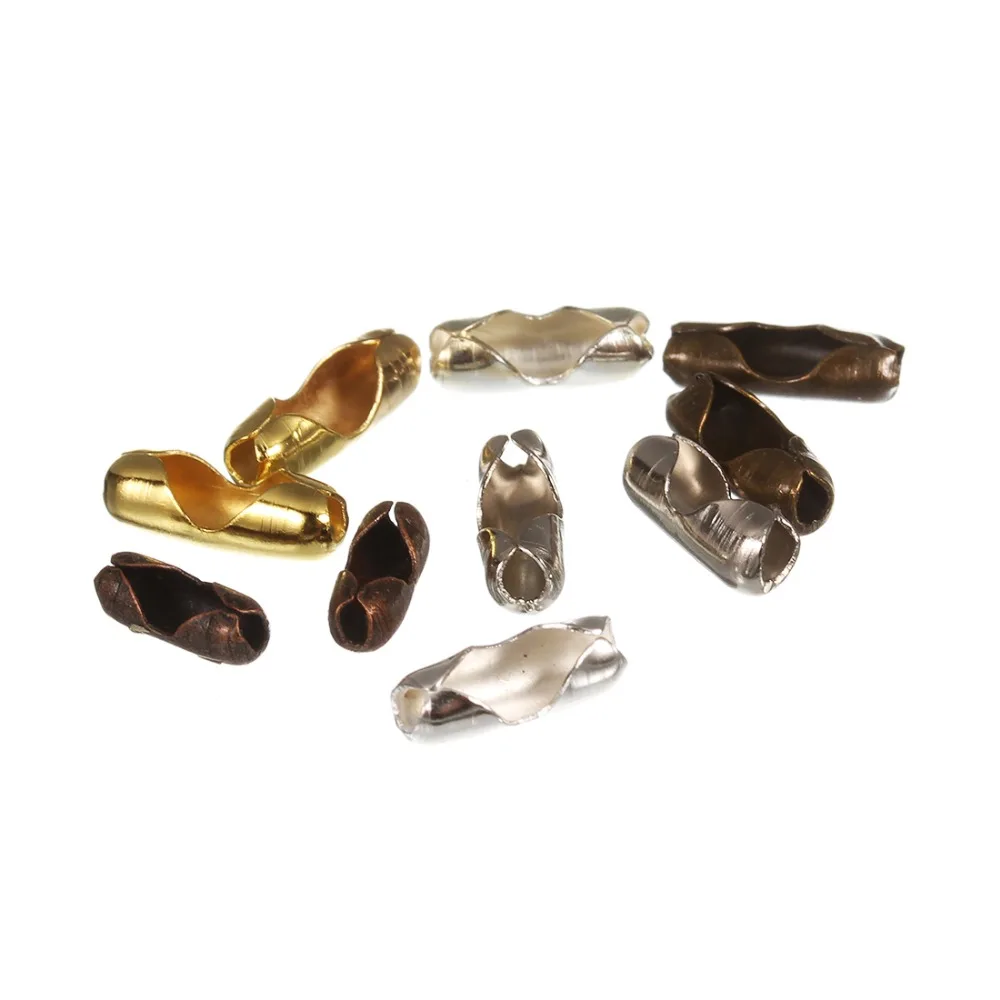 200pcs/lot Diameter 1.5/2/2.4/3.2 mm Ball Chain Connectors Clasps Gold/Silver For DIY Jewelry Findings Making Supplie | Украшения и