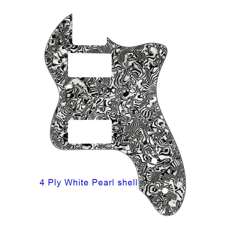 White Pearl shell Pleroo гитарные части накладки для Fender Классическая серия '72 Telecaster Tele Thinline гитара с PAF хамбакер Замена - Цвет: White Pearl shell