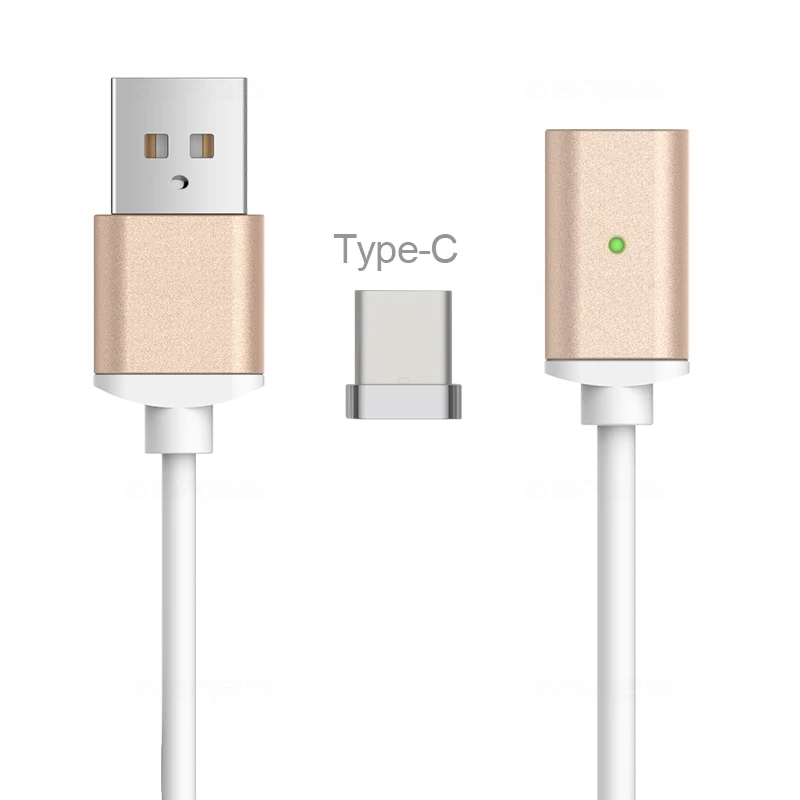 gold type c GARAS USB Type C/IOS/Micro USB 3IN1 магнитный кабельТип-C USB-C быстро Зарядное устройство адаптер Магнит кабель для iphone Кабели для мобильных телефонов - Цвет: gold type c