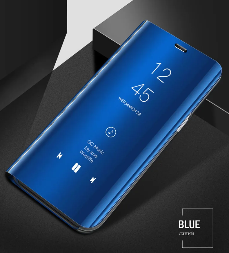 На huawei P9 p9 чехол Обложка 5," флип умный зеркальный защитный карман для мобильного телефона на huawei P9 чехол EVA-L09 EVA-L19 EVA-L2 крышка - Цвет: Sky blue