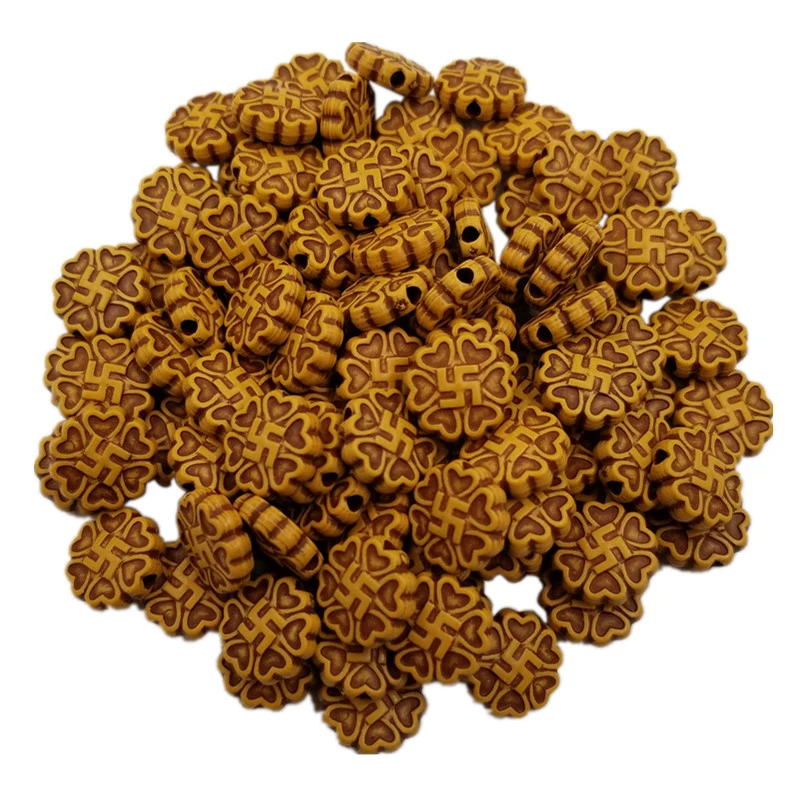 Бусины деревянные акриловые россыпью 1 комплект фурнитура для изготовления