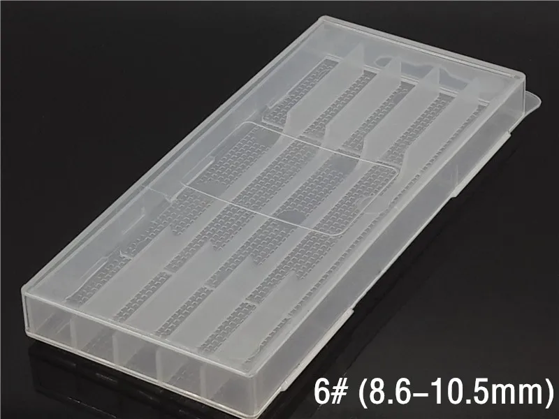 6 (8.6-10.5mm) 1 шт. пустая коробка для сверления, коробка для хранения инструментов, аксессуары для инструментов, деревообрабатывающее сверло, 5/10 отверстие, прозрачная пластиковая коробка - Цвет: 6 (8.6-10.5mm)