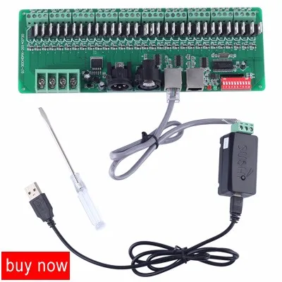 DMX декодер 30 каналов RGB светодиодные ленты драйвер DMX 512 без пластиковой коробки контроллер DC 9 V-24 V DMX512 диммер