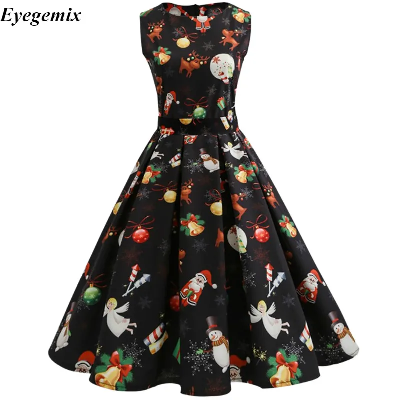 Винтажные платья осень зима рождественское праздничное платье для женщин Ретро