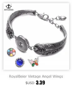 Royalbeier новейшая винтажная металлическая подвеска со стразами браслет для женщин DIY оснастки ювелирные изделия из нержавеющей стали цепи браслеты и браслеты