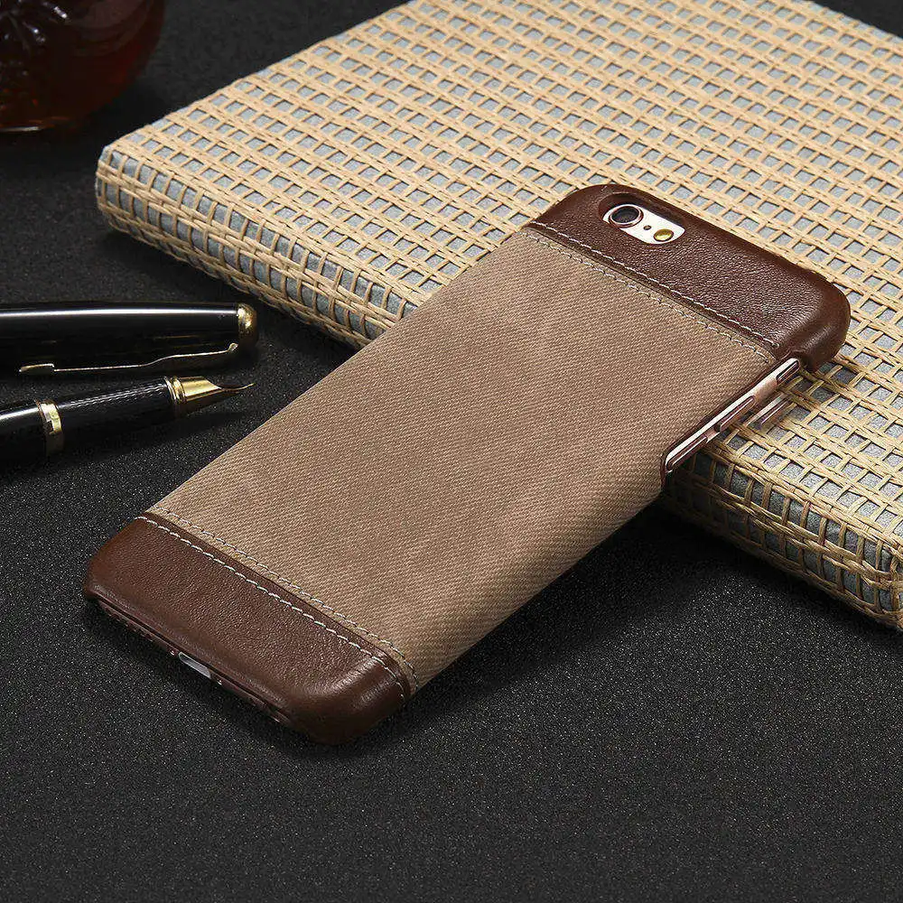 Роскошный чехол из искусственной кожи холст чехол для iPhone 5 5S SE 6 6S 7 7 Plus, 8, 8 Plus, чехол в ретро-стиле Бизнес в ковбойском стиле Гибридный джинсовый Стиль