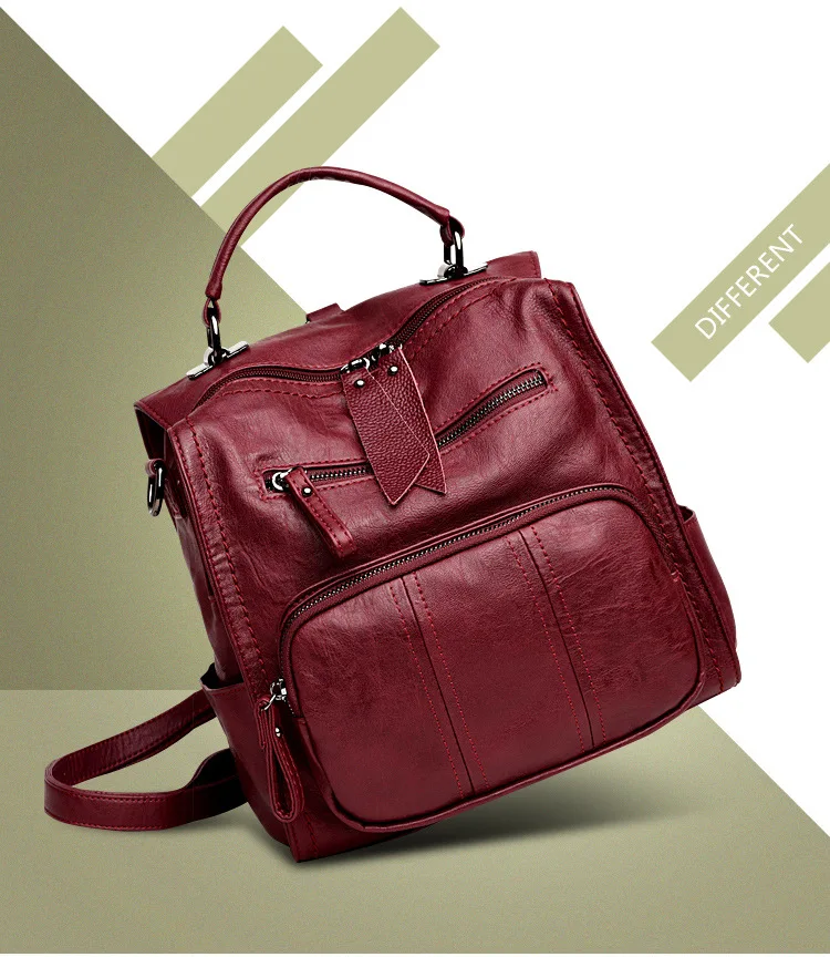 Топ Мода Горячая Распродажа Pu мягкая ручка сетка Мода Mochila Feminina школьный рюкзак женская сумка Многофункциональный рюкзак