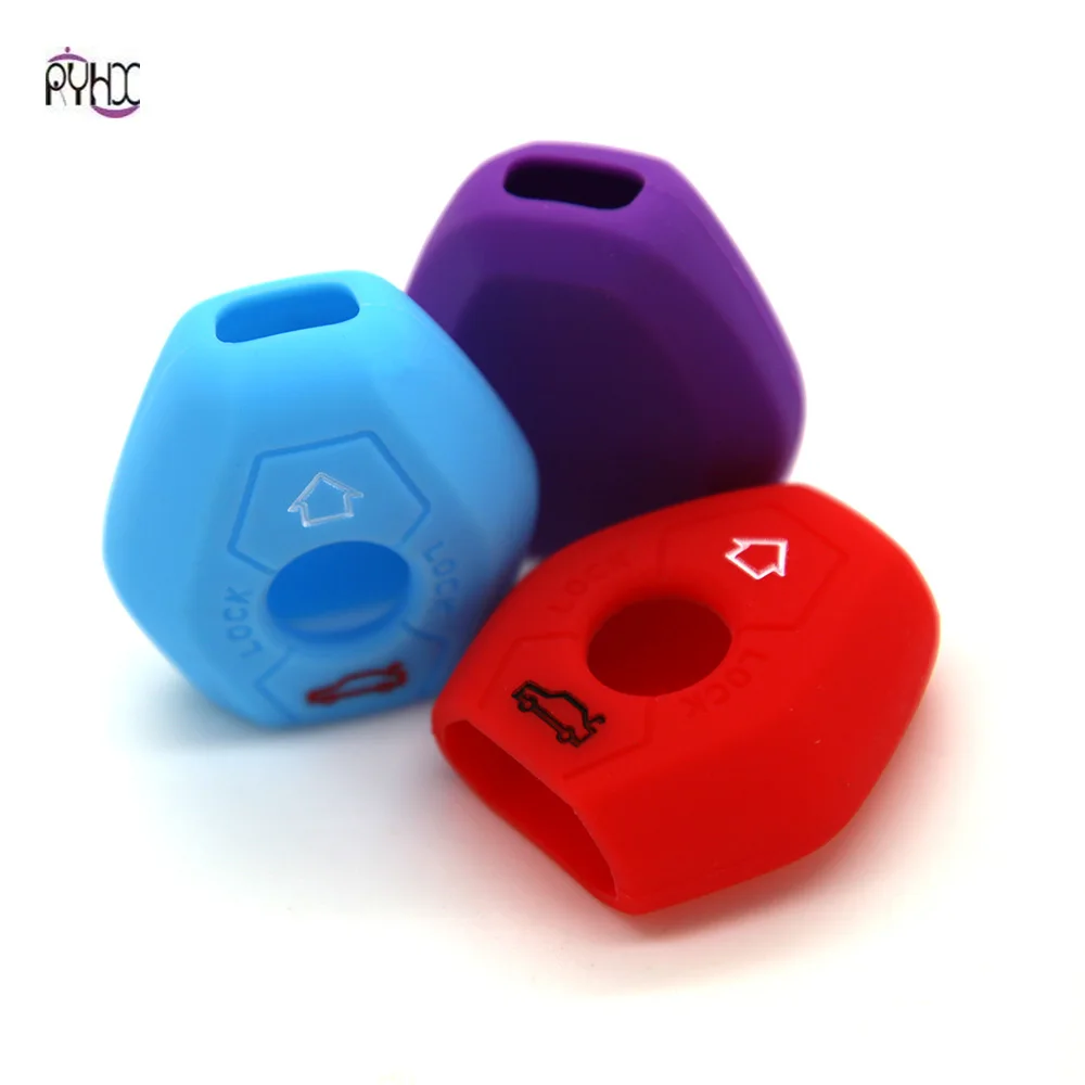 Durable soft Silicone Car key Cover 2 Button Key case protective Holder For X3 X5 Z3 Z4 3 5 Series Automobile Bag | Автомобили и