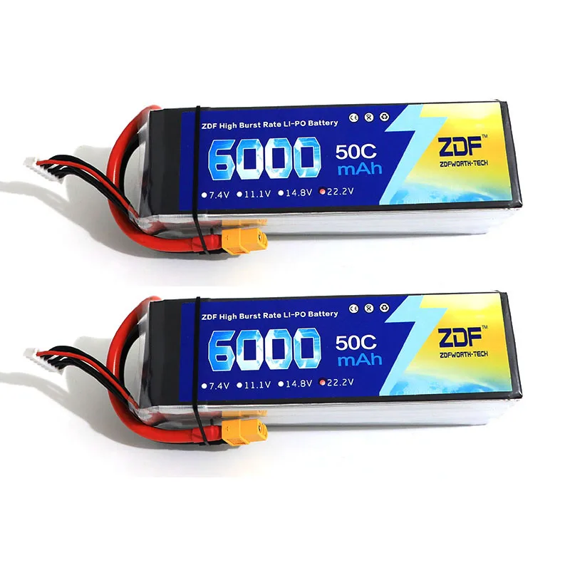 ZDF 22 2 v 6S 5000mah 6000mah 50C Max 100C литий-полимерный аккумулятор для стандартного вертолета