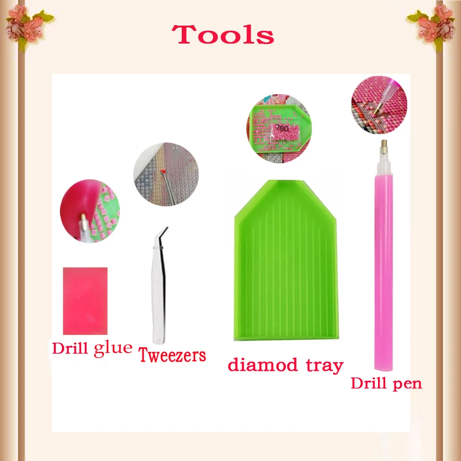 5D полноразмерная квадратная/круглая алмазная живопись сделай сам предметы