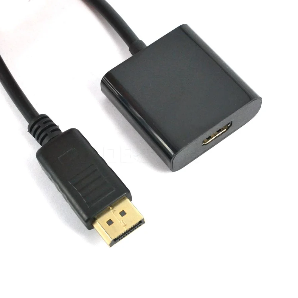 Kebidu 20 см порт дисплея DP к HDMI совместимый конвертер Кабельный адаптер Бесплатный