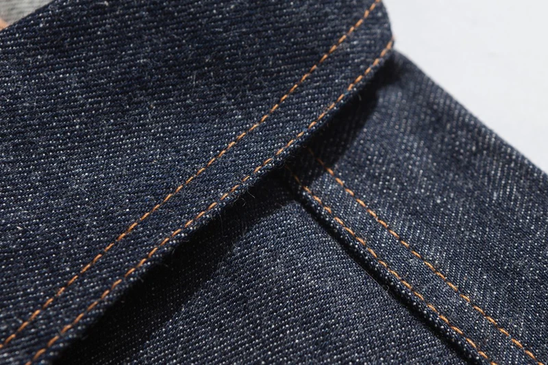 Винтажная 1950s Западная 15oz джинсовая куртка зимняя мужская джинсовая куртка приталенная нестираемая