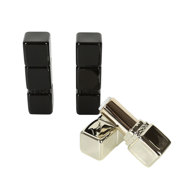 

10/20/50pcs Three-section Black/Light Gold Empty Lipstick Tube Cosmetic Refillable Lip Balm Container DIY Lip Gloss Bottle Cheap