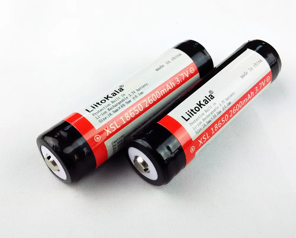 Литий ионный аккумулятор Liitokala 4 шт. 100% новый и оригинальный 18650 3 7 в 2600 мАч