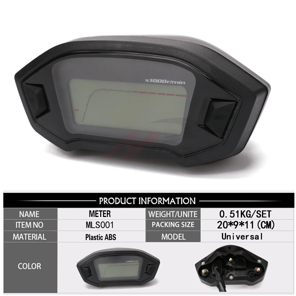 Universal Tachometer ATV Motorcycle LCD Digital Speedometer Odometer KMH Gauge Backlight for 2 4 Cylinders|motorcycle odometer|digital speedometer