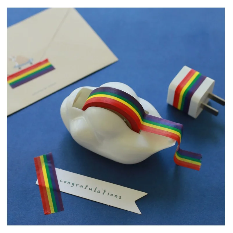 

Creative Cloud Rainbow Tape Dispenser Adhesive Tape Plastic Tape Seat Cutting Tape