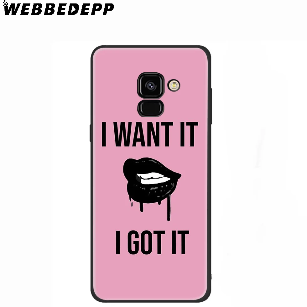 WEBBEDEPP Red Sexy Lips girl Silicone Case for Samsung Galaxy A3 A5 A6 A7 A8 A9 A10 A20 A30 A40 A50 A70 M10 M20 M30 |