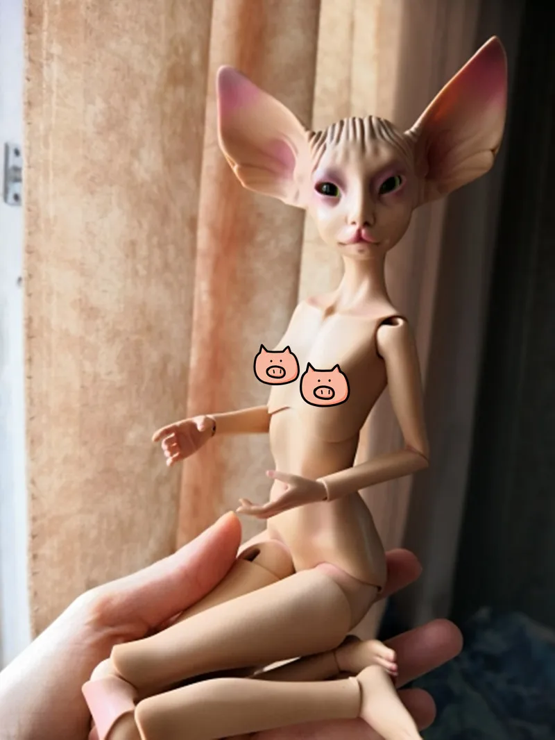 Dollhua 1/4 BJD/SD кукла квотербэк Сфинкс Кошка кукла Монстр растение ухо серое пятно бесплатные глаза