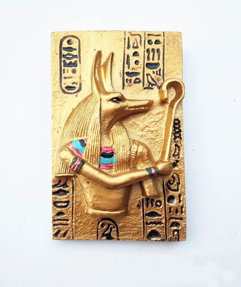 Египетский магнит для холодильника 3D Anubis холодильники сувенирные смола