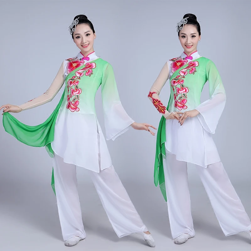 Китайский костюм hanfu новый стиль национальные танцевальные костюмы рукава