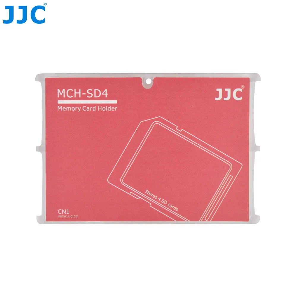 4 SD RED JJC держатели карт памяти Ручка коробка для хранения Кредитная карта размер для SD/Micro SD/TF карты - Цвет: 4 SD RED