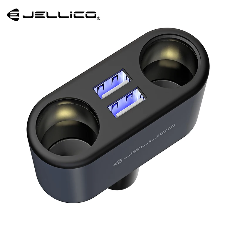 Jellico SC-65 2 USB 3.1A автомобильное зарядное устройство с 2 прикуривателями для iPhone 6 7 8 Sumsung Xiaomi универсальная Быстрая зарядка