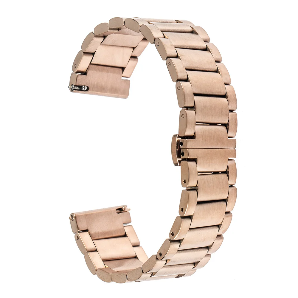 

16mm 20mm 22mm Quick Release Watch Band for Frederique Constant Stainless Steel Strap Butterfly Buckle Bracelet Black Silver