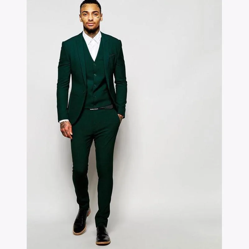 Новейшая модель пальто брюки дизайн темно-зеленые мужские вечерние костюмы для выпускного мужской костюм свадебный костюм с блейзером для жениха (пиджак + штаны + жилет + галстук-бабочка)