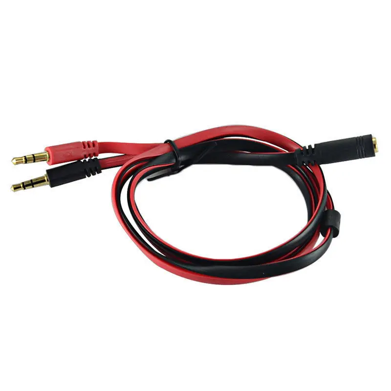 3 5 мм AUX аудио Микрофон Y сплиттер кабель наушники 2 папа к 1 гнезду м|audio mic splitter cable|y